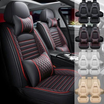 Juego completo de 5 fundas de asiento de auto de cuero PU para Honda Accord/Civic/CR-V/Clarity/Insight Foto 1 de 4
