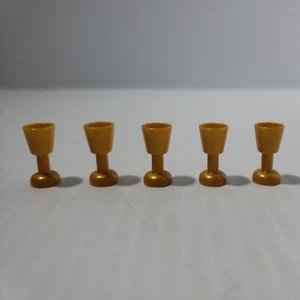 LEGO Minifigura Accesorio Cáliz Vidrio PERLA ORO (x5) 2343 PIEZAS NUEVAS - Imagen 1 de 5