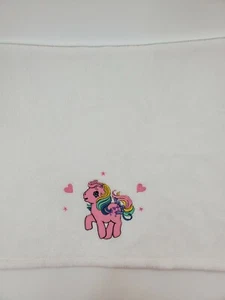 My Little Pony White Baby Blanket Pink Horse Soft Fleece Girl Security B69 - Picture 1 of 4
