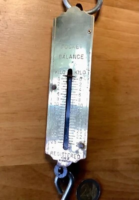 outils anciens, beau grand peson,25kg,pocket balance,w germany... - Photo 1/3