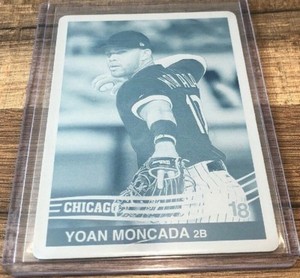 Yoan Moncada 2018 Panini Donruss 1984 Retro Cyan Printing Plate #1/1 White Sox