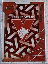 2020 AFL DOMINANCE HOLOGRAPHIC PARALLEL SYDNEY SWANS LOGO CHECKLIST HEADER