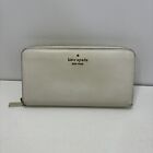 Kate Spade Leila Pebbled Leather Large Continental Wallet Zip Around Off White