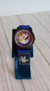 Lotus Youth Mickey Mouse Watch Blue hook and Latch Band Needs New Battery - Picture 1 of 6