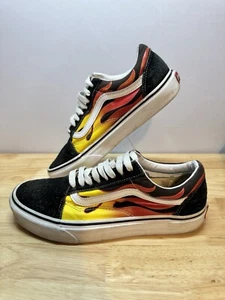 VANS Old Skool Negro con Llamas M7.5 / W9 Patinador, Skateboarding 500714 - Imagen 1 de 13