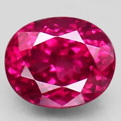 1.43CT RHODOLITE GARNET WITH PINK AND MAGENTA OVAL RARE GEMSTONE (MOZAMBIQUE) - Image 1 of 4