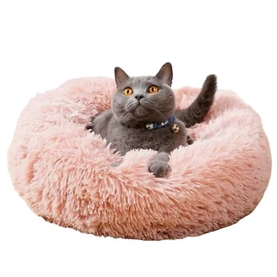 Ultra Comfort, Plush Dog and Cat Beds, doughnut shaped, SIZE: small, pink - Image 1 of 3