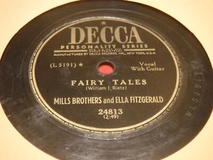 Ella Fitzgerald Mills Brothers 78 RPM Decca 24813 Fairy Tales Gotta Have My Baby - Imagen 1 de 5