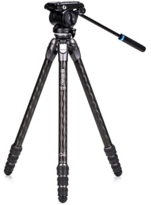 Benro Tortoise 25CLV Carbon Fibre 2 Series Tripod + S4 Pro Video Fluid Head (UK) - Image 1 of 4