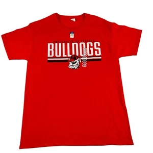 Georgia Bulldogs Mens Shirt Medium Red Graphic Crew Neck Short Sleeve Hanes New - Picture 1 of 8