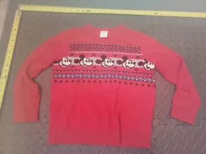 Disney Jumping Beans Mickey Mouse Christmas Sweater Size Kids 7 Christmas #S150 - Picture 1 of 3