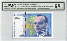 France 1997 P-157Ad PMG Superb Gem UNC 68 EPQ 50 Francs