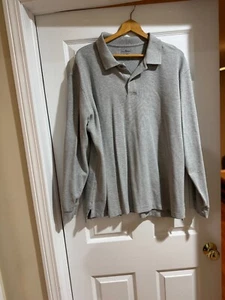 LL Bean Herren Poloshirt X Large Regular Fit Langarm Grau 100% Baumwolle 236477 - Bild 1 von 2