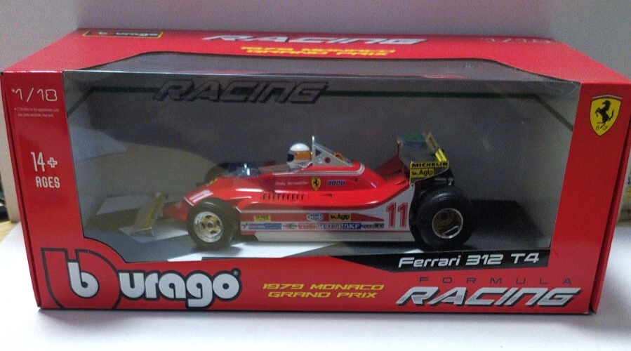 Burago Ferrari 312 T4 Villeneuve winner South African 1979 1/18 18-16814#12-SA