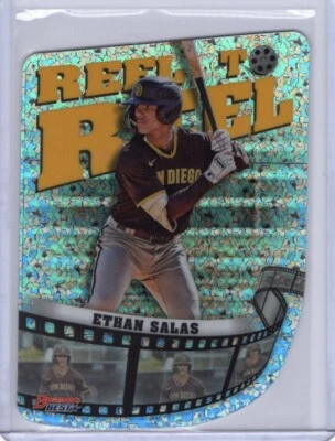 2023 Bowman's Best Ethan Salas Reel to Reel Mini Diamond Refractor Insert RR-24 - Image 1 of 2