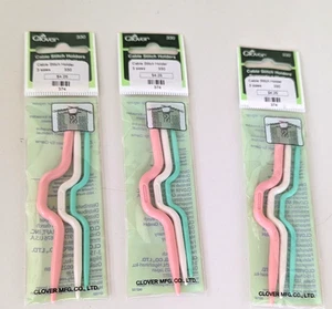 New in Package- 3 Wave Shaped Clover Cable Stitch Holders Color Coded for S,M,L - Picture 1 of 2
