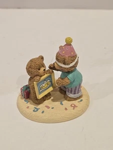 RUSS BERRIE BEARS figurine A DAY TO REMEMBER Bears Birthday 3x2 1/2" - Picture 1 of 2