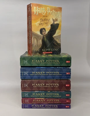 HARRY POTTER 7x Books 1 - 7 Paperback The Complete Series Set Lot - Image 1 of 4
