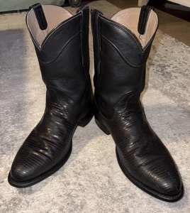 Tecovas The Nolan-Lizard Midnight Black 10.5 EE - Picture 1 of 19