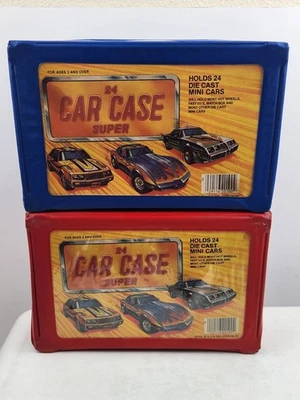 Tara Matchbox Hot Wheels Carry Case Lot Of 2 #20100 Holds 24 Diecast Cars Vtg - Image 1 of 4