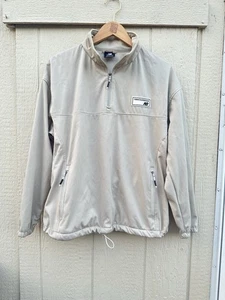 New Balance Mens Quarter-Zip Active Athletic Pullover Jacket Tan Size Large - Picture 1 of 7
