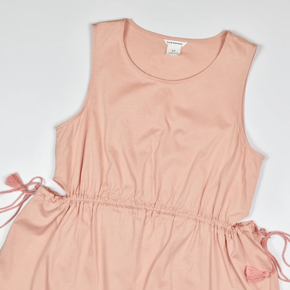 CLUB MONACO by Ralph Lauren Damen Janou Top T-Shirt Trikot Baumwolle Quasten ... - Bild 1 von 4