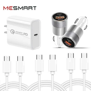 For Motorola Moto G Stylus 5G 2024 Power Pure Fast Wall Car Charger Type-C Cable - Picture 1 of 44