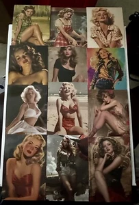 Vintage Postcards Retro Pin-up Girls Postcard-Style Wall Decoration (Set Of 12) - Picture 1 of 3