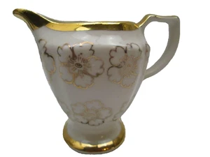 Vintage Gold Blumen 4" Porzellan Milchkännchen - Bild 1 von 5