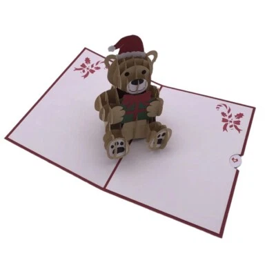 3D Pop up Greetings Card - Christmas Bear - Lovepop - Celebration Cards - Image 1 of 4