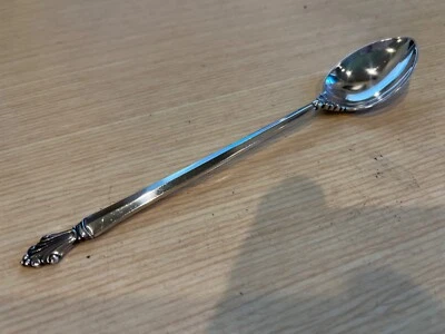 Cuchara de té helado (latte) de plata esterlina maciza Georg Jensen Acanthus 7 1/4" Foto 1 de 4