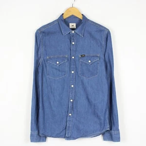 Camisa vaquera LEE para hombre talla S ajuste regular azul con botones a pres... - Imagen 1 de 7