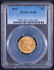 1854 Us $3 Gold Liberty Three Dollar - Pcgs Au58 - (168) Rb1