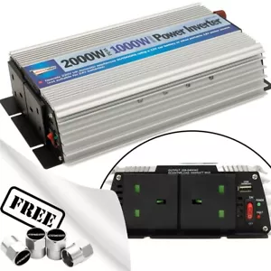 Power Inverter 12v to 230v 2000w Peak Car Battery to Home Mains Socket USB +CP - Picture 1 of 16