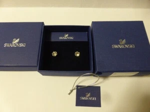 SWAROVSKI CRYSTAL EARRINGS PIERCED NEW IN BOXES WITH CERTIFICATE - Picture 1 of 6