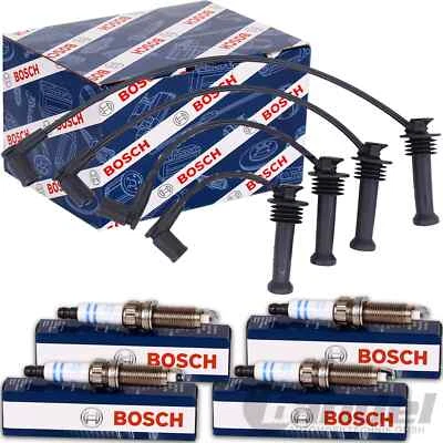 BOSCH Candele + Cavo Accensione Adatto A per Mazda MX-5 i Na II Nb 1.6 - Immagine 1 di 4
