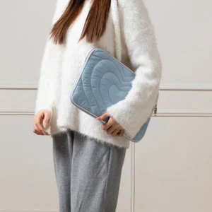 Korean Quilted Heart Computer Bag Tablet Sleeve Case Simple Laptop Storage Bags - Afbeelding 1 van 15