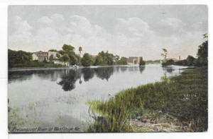 PRESUMPSCOT RIVER WESTBROOK, MAINE ME VINTAGE POSTCARD 1B73 UNPOSTED - Picture 1 of 2