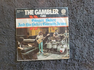 GINGER BAKER THE GAMBLER TIME GERMAN IMPORT VERTIGO CREAM PS PICTURE SLEEVE Foto 1 de 4