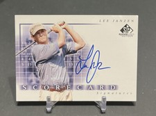 LEE JANZEN 2002 UD SP GAME USED SCORECARD SIGNATURES  #SS-LJ PGA AUTOGRAPH (e)