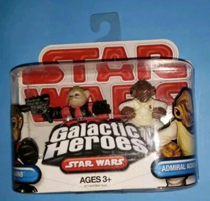 Star Wars Galactic Heroes Admiral Ackbar & Nr Nunb Nuevo Sellado Paquete de 2 Hasbro - Imagen 1 de 9