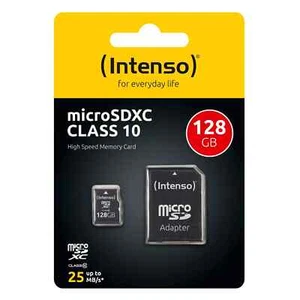 Karta pamięci Intenso microSDXC 128GB – Class 10 (25 MB/s) - Zdjęcie 1 z 1
