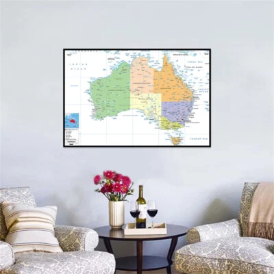 A1 A2 A3 Map of the Australia Administrative Poster Prints Home Wall Decoration - Image 1 of 4