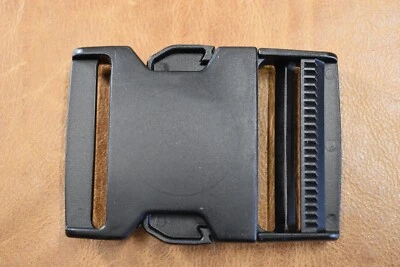 2" Fastex Hebilla Plástico Negro Liberación Lateral Plana Foto 1 de 4