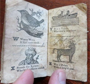 Child's First Step ABC c. 1860's Illustrated Alphabet Chapbook near miniature - Picture 1 of 9