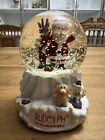 Rudolph The Red Nosed Reindeer Snow Globe Coin Bank One Broken Figure