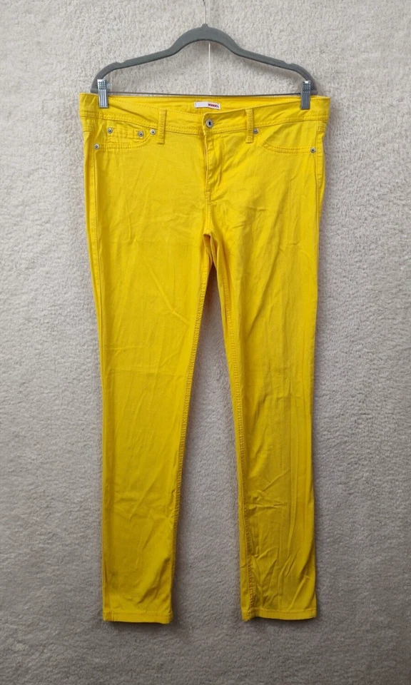 Бонго женщин брюки 13 желтый хлопок смесь прямой регулярный крой узкие брюки - Изображение 1 из 4