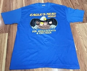 Vintage Hanes Heavyweight 50/50 Single Stitch XL T-Shirt Grafik Adler Kinder - Bild 1 von 9