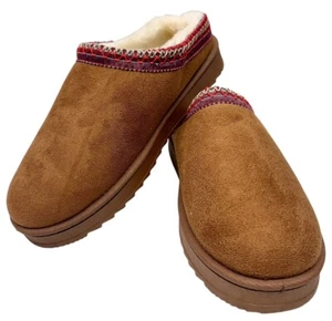 Para mujeres Toboganes Imitación Piel Plataforma Botas Zapatillas Zapatos Cálido Marrón Algodón Felpa - Imagen 1 de 8