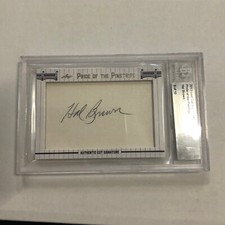 HAL BROWN 2013 Leaf Pride Of The Pinstripes AUTOGRAPH Signed BECKETT GRADED 8/10